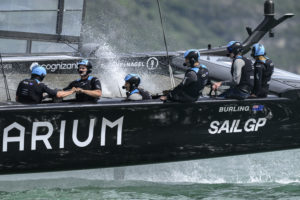 New Zealand SailGp team sailing in Lyttleton